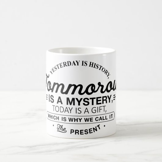 Gestern ist GeschichtsTasse Kaffeetasse (Mittel)