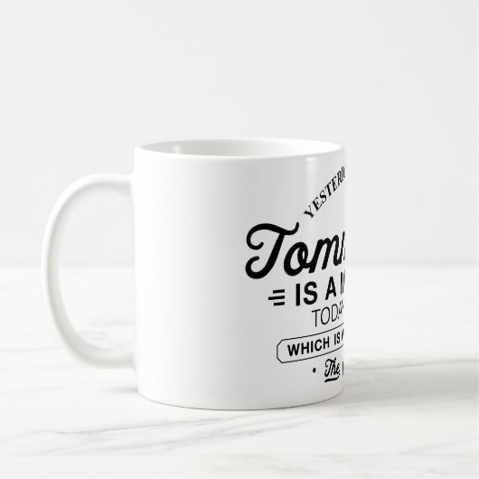 Gestern ist GeschichtsTasse Kaffeetasse (Links)