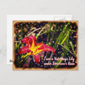 Gestern Lily in Tomorrow Rain Postkarte (Vorne/Hinten)