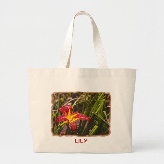 Gestern Lily nach dem Regen Jumbo Stoffbeutel (Vorne)