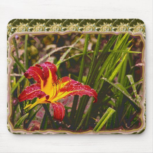 Gestern Lily nach dem Regen Mousepad (Vorne)