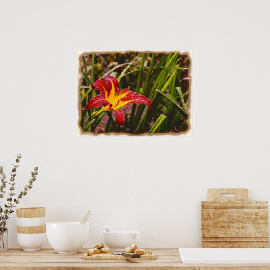 Gestern Lily nach dem Regen Poster (Küche)