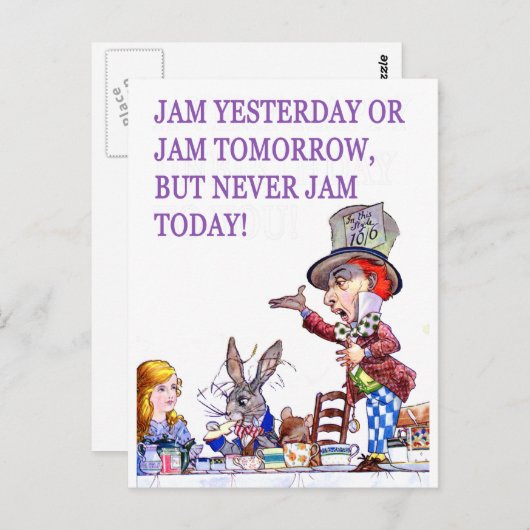 Gestern oder morgen jam, aber nie jam heute! postkarte (Vorne/Hinten)