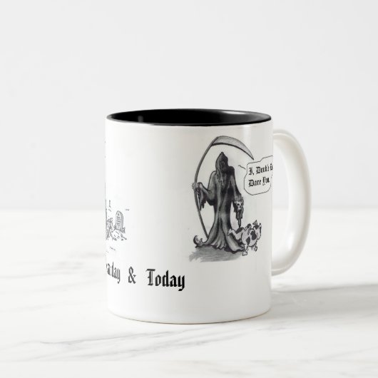 Gestern u. heute Tasse (VorderseiteRechts)