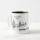 Gestern u. heute Tasse (Vorderseite Links)