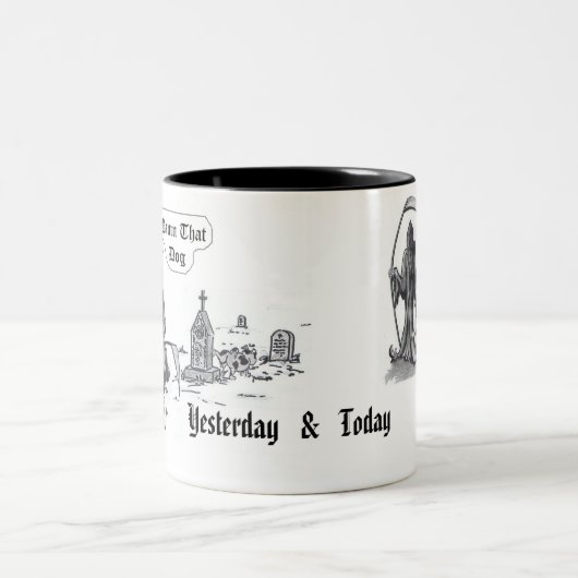 Gestern u. heute Tasse (Mittel)