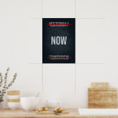 Gestern und morgen - Motivierend Poster (Küche)