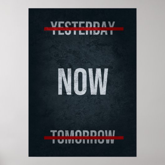 Gestern und morgen - Motivierend Poster (Vorne)