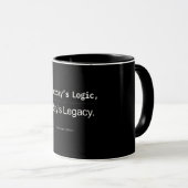 Gesternige Logik, heutiges Erbe Developer-Zitat Tasse (VorderseiteRechts)