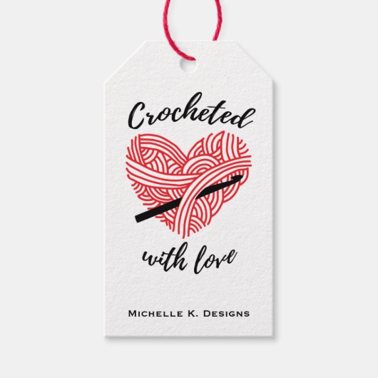 Gesteuert mit Liebe / Handgepflegtes Kunsthandwerk Geschenkanhänger (Vorderseite)