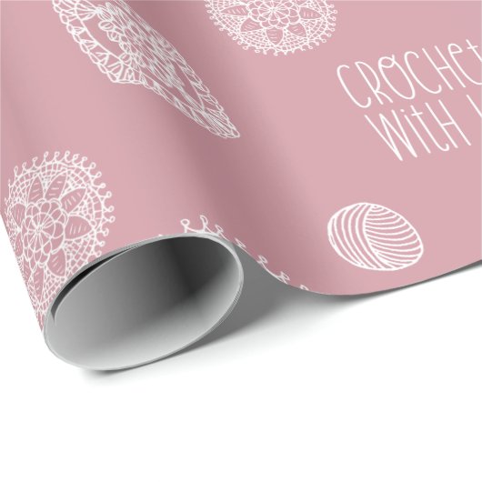 Gesteuert mit Liebe-Muster-Papier Geschenkpapier (Rolleneckpunkt)