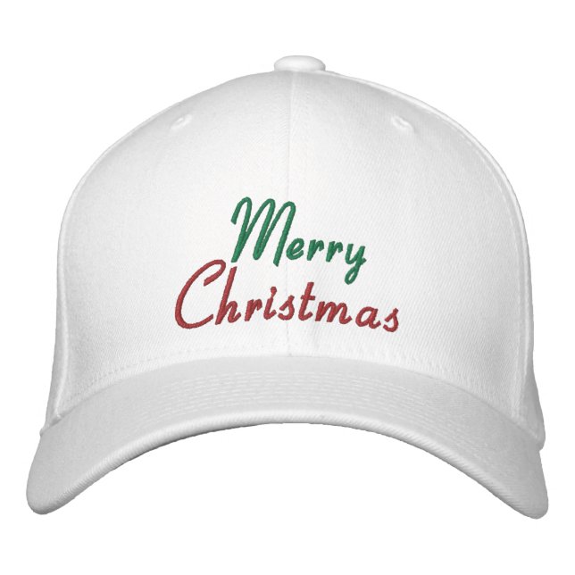 Gestickte frohe Weihnacht-Kappe Bestickte Kappe (Vorderseite)