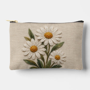 Gestickte Gänseblümchenblüte Zubehörtasche