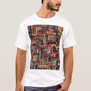 Gestickte geometrische, ethnische Textur T-Shirt