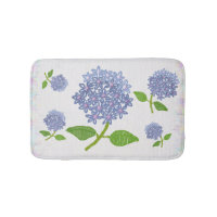 Gestickte Hortensie Badematte