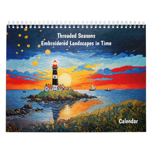 Gestickte Jahreszeiten – Durch die Zeit gestickte  Kalender (Titelbild)