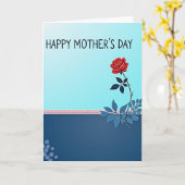 Gestickte Muttertags-Karte Karte (Gelbe Blume)