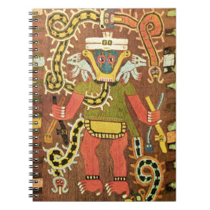 Gestickte mythologische Zahl, Paracas Necropoli Notizblock