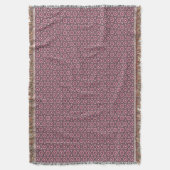 Gestickte rosa Feder Boho Decke (Vorderseite Vertikal)