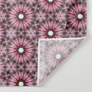 Gestickte rosa Feder Boho Wandteppich