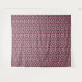 Gestickte rosa Feder Boho  Wandteppich (Vorderseite (Horizontal))