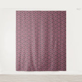 Gestickte rosa Feder Boho  Wandteppich (Vorderseite)