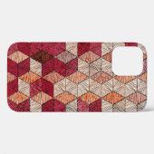 Gestickte Sechsecke: Bohemian-Patchworkdruck. Case-Mate iPhone Hülle (Rückseite (Horizontal))