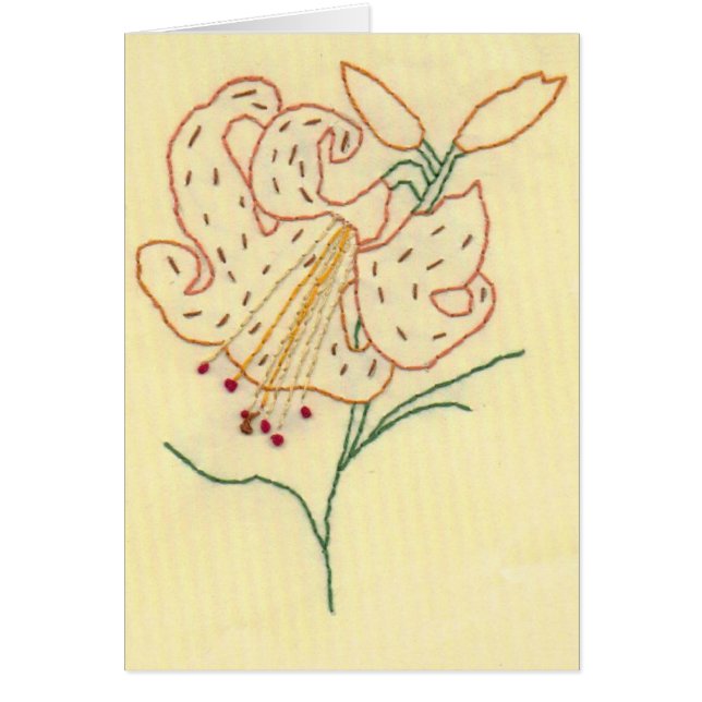 Gestickte Tiger-Lilien-Blume (Vorne)