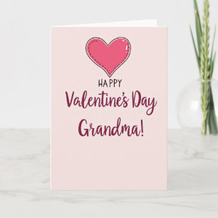 Gestickte Valentinskarte für Oma Karte