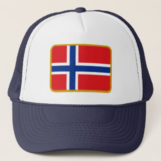 Gestickter Effekthut Norwegens Flagge Truckerkappe