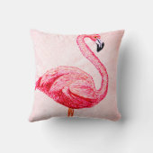 Gestickter Flamingo Kissen (Rückseite)