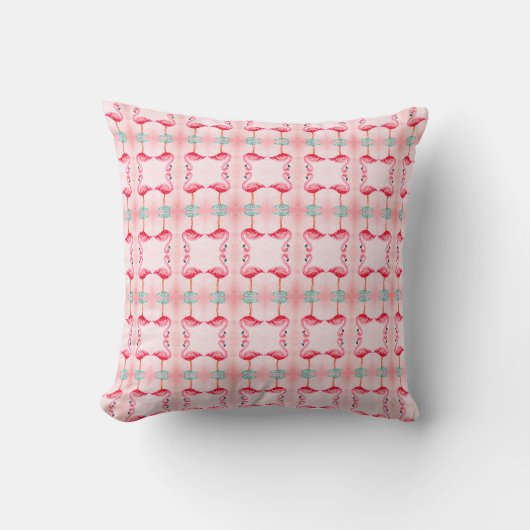 Gestickter Flamingo Kissen (Vorderseite)