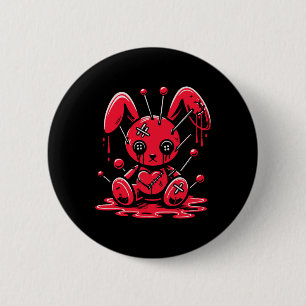 Gestickter Hase Kaninchen Pastell Goth Anime Kawai Button