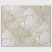 Gesticktes Crazy-Quilt-Design-Geschenkpapier Geschenkpapier (Flach)
