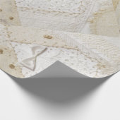 Gesticktes Crazy-Quilt-Design-Geschenkpapier Geschenkpapier (Ecke)