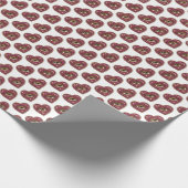 Gesticktes Herz Geschenkpapier (Ecke)