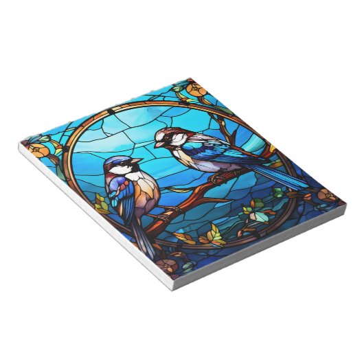 Gestiegene Glashornvögel Notizblock (angewinkelt)