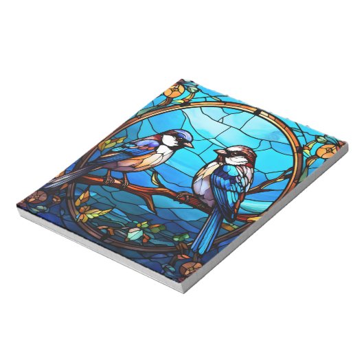 Gestiegene Glashornvögel Notizblock (Rotiert)