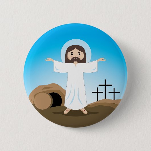 Gestiegener Christus Button (Vorderseite)