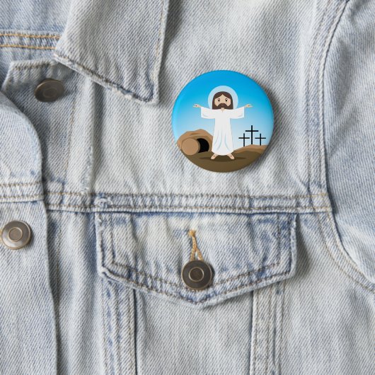 Gestiegener Christus Button (Beispiel)
