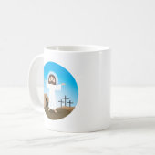 Gestiegener Christus Kaffeetasse (Vorderseite Links)