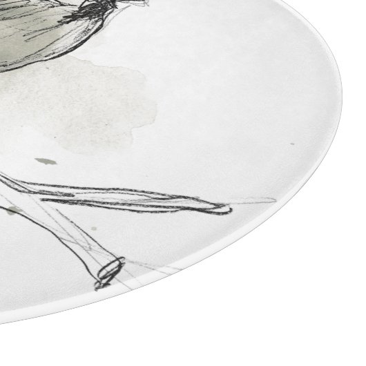 Gestische Vogel-Studie Schneidebrett (Ecke)