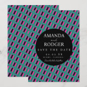 Gestochen fett Datum diagonal speichern  Einladung (Vorne/Hinten)