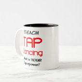 gestochen Tanzunterricht Zweifarbige Tasse (Vorderseite Links)