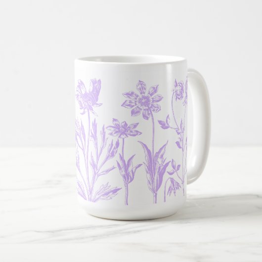 Gestohlene Blume (Lavendel) Kaffeetasse (VorderseiteRechts)