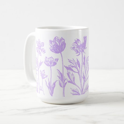 Gestohlene Blume (Lavendel) Kaffeetasse (Vorderseite Links)