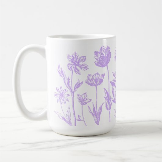 Gestohlene Blume (Lavendel) Kaffeetasse (Links)