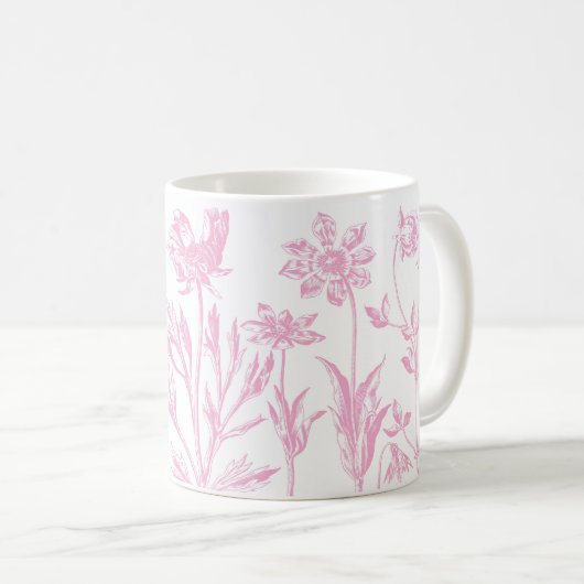 Gestohlene Blume (rosa) Kaffeetasse (VorderseiteRechts)