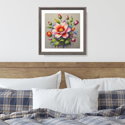 Gestohlene Leinwand Wall Art Print Design (Insitu (Schlafzimmer))