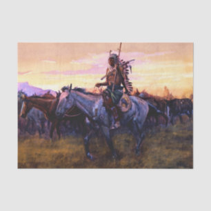 „Gestohlene Pferde“ von Charles M. Russell Seidenpapier